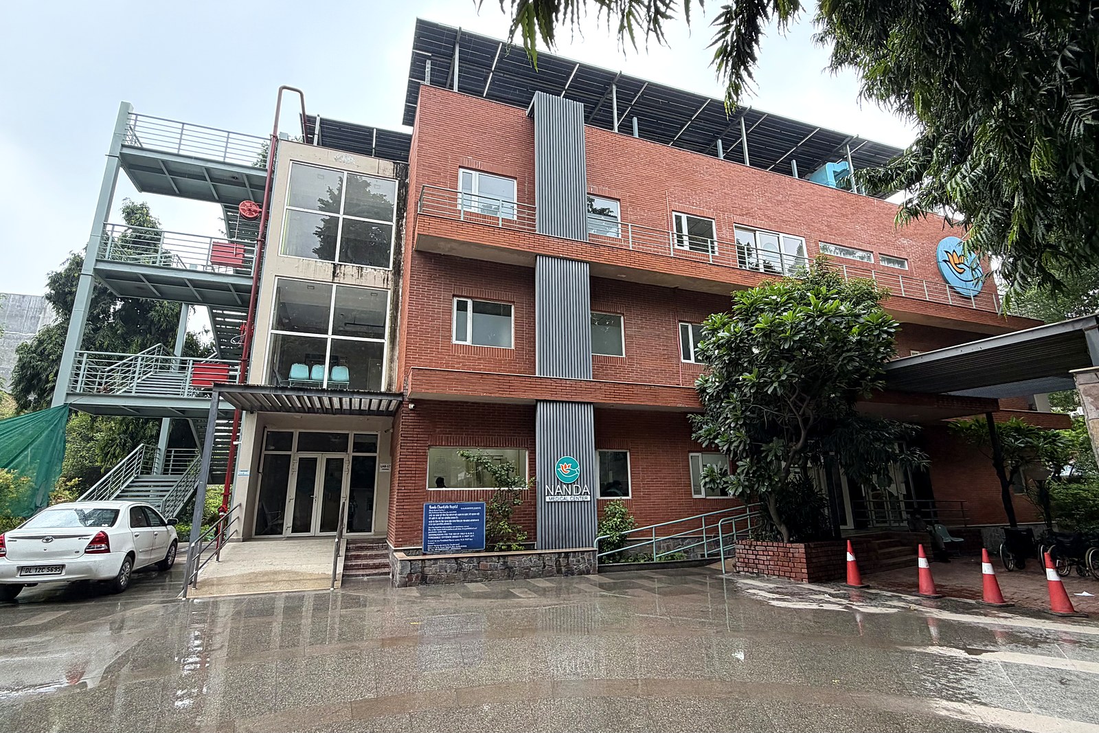 Nanda Medical Center building in Chattarpur, New Delhi